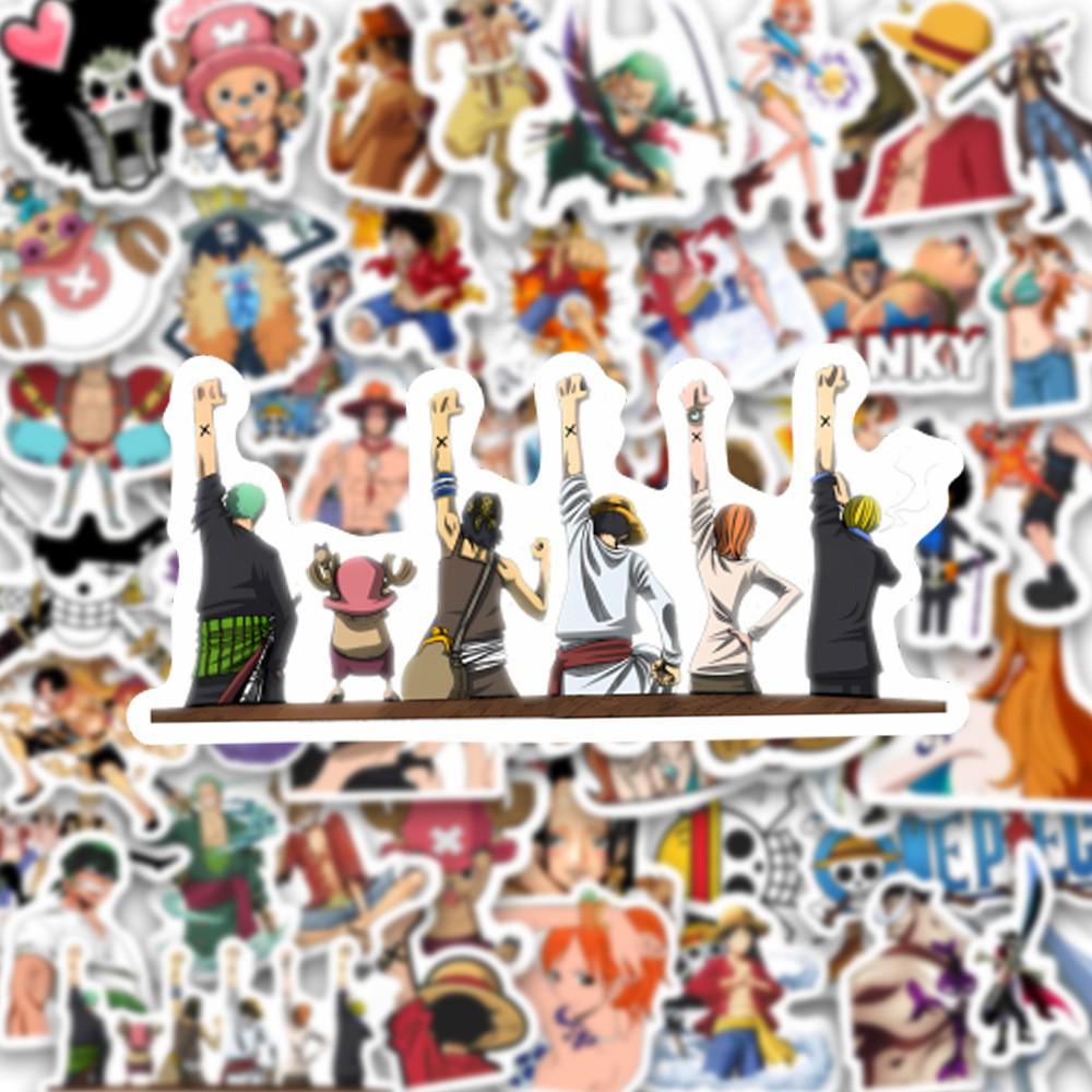 

52 Аниме One Piece Креативный Набор Наклеек для Детских Канцелярских Принадлежностей, Блокнотов, Планировщиков и Чехлов для Телефонов. A151