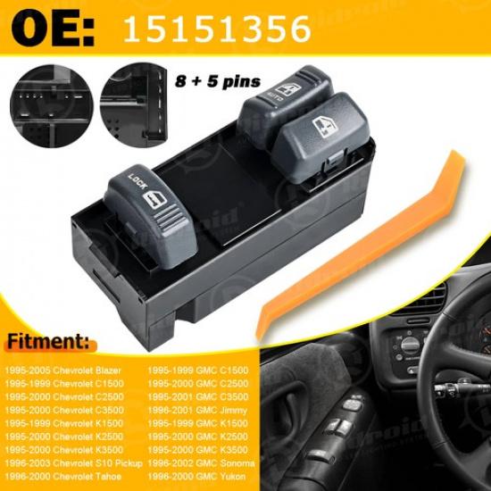 For Chevy GMC 1500 Pickup Truck Master Power Window Switch Front Left 2 Door