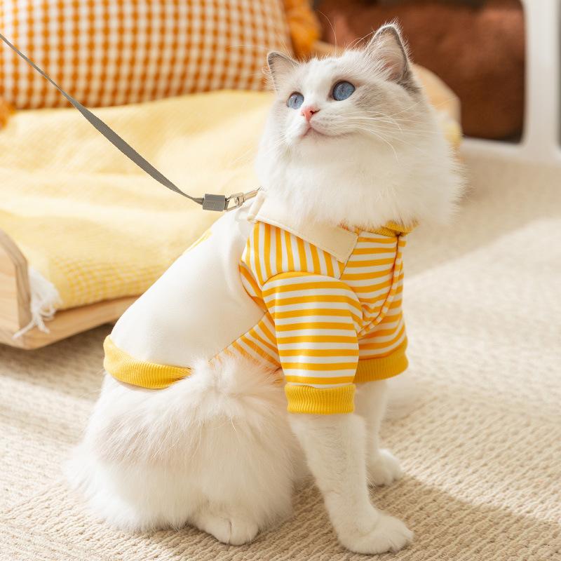 New Cat Clothes Cute Straps Into Kittens, Puppies, Dogs, Autumn and Winter Warm Pet Cat Sweater