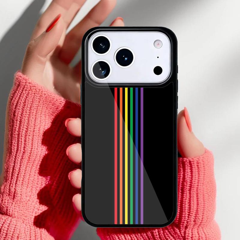 Rainbow Pride Phone Case for iPhone 17 Air 16e 15 14 13 Pro Max Back Cover for 12 11 Pro Coque