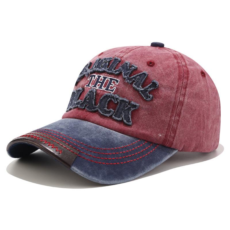 New Patchwork Washable Baseball Cap Men Women Letter Sunhat Unisex Outdoor Sports Snapback Fishing Travelling Baseball Hat