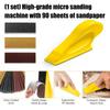 Mini Sander for Small Projects Mini Detail Handle Sanding Tool 90 Sheet Sandpaper for Handicrafts Polishing Sanding