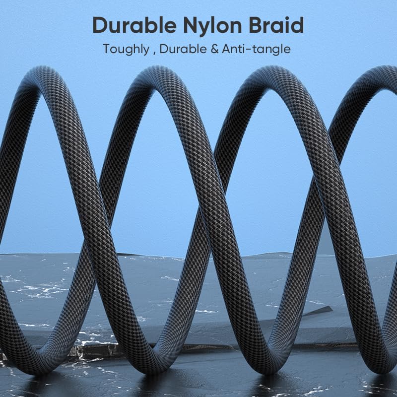 PD240W USB Type C To Rotatable 5A Fast Data Charging Compatible with Android and Other Devices Cable, USB-C USB-C, Right-Angled, 180° [1M + 1.8M],