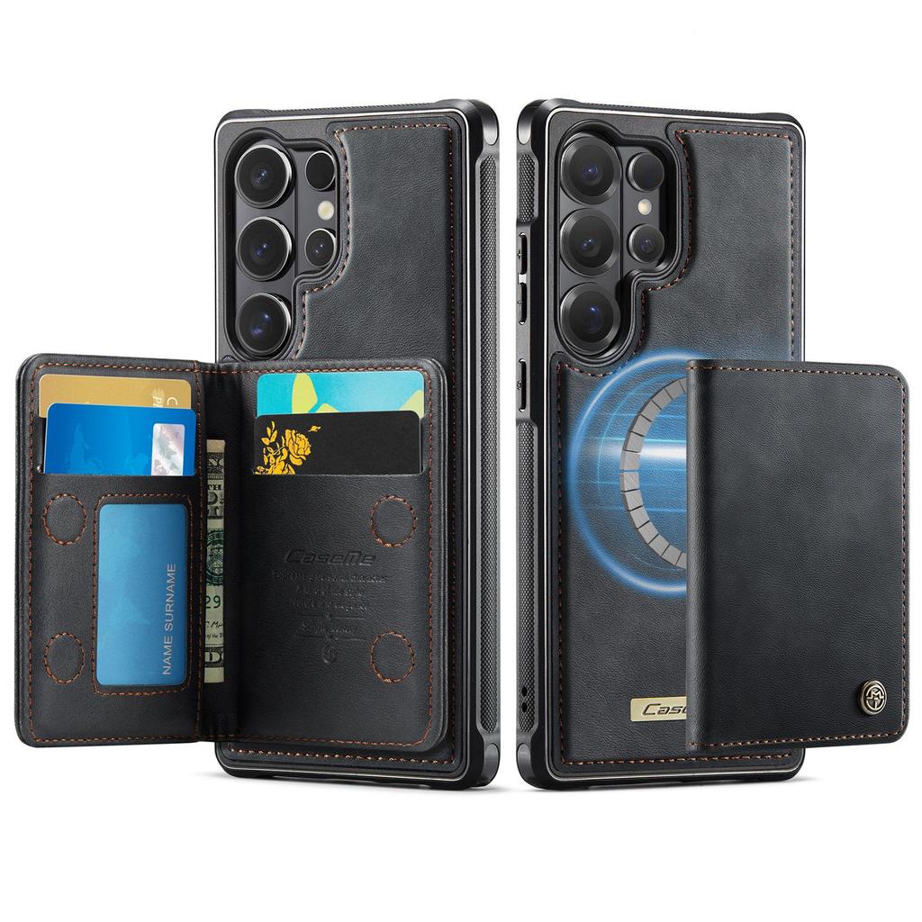 Samsung S26 Ultra Phone Case with Card Holder & Wireless Charging Stand