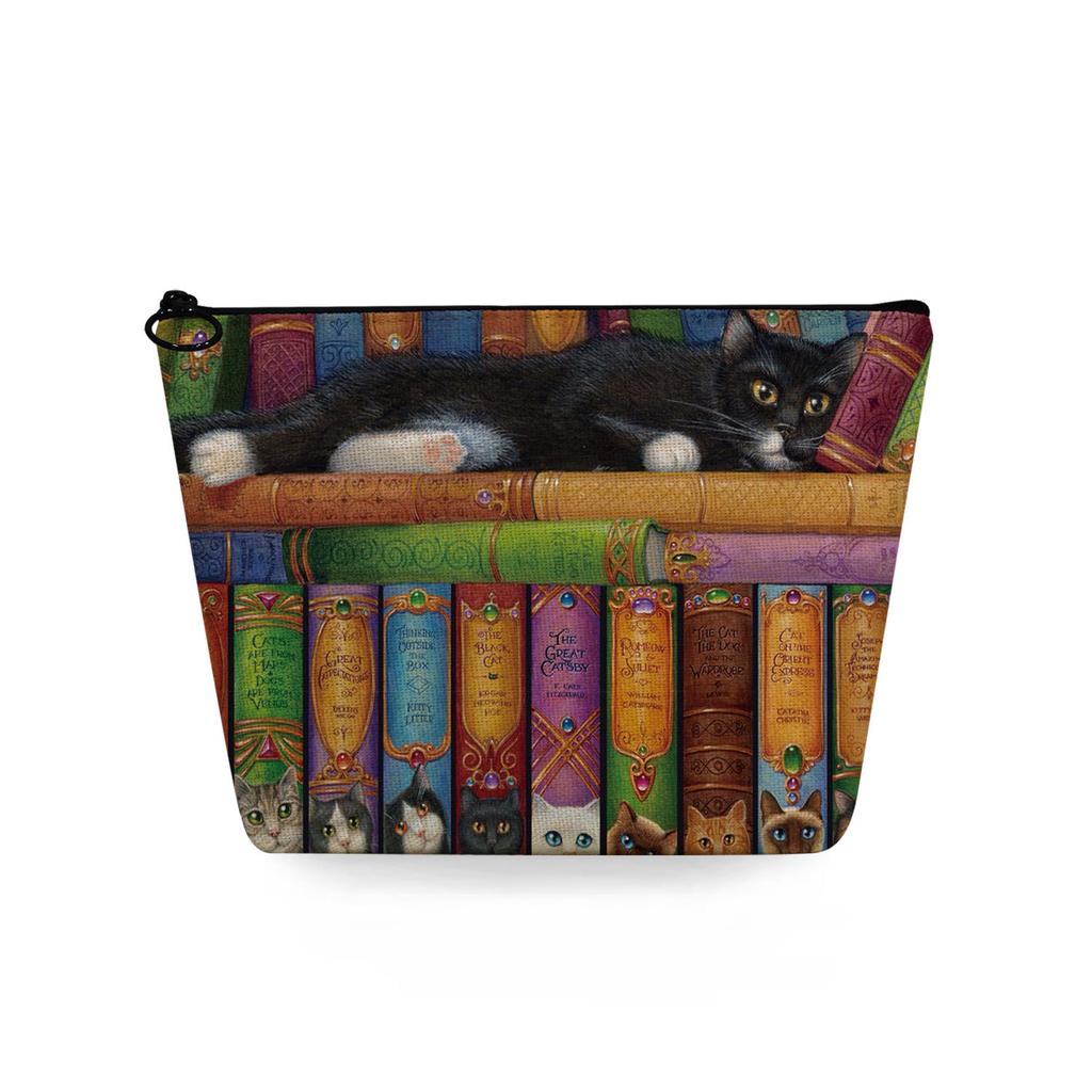 Dam Katt Tryck Sminkväska Toalettartiklar Organisera Reseförvaringsfodral 6784