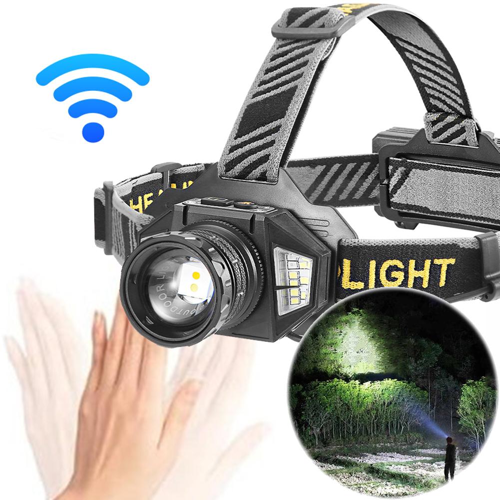 

LED Induction Headlamp Motion Sensor Super Bright Headlight USB Rechargeable Outdoor Head Flashlight for Hiking Fishing Australia