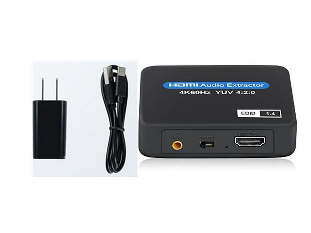 HDMI 2.0 Audio Separator: SPDIF/3.5mm Digital Optical Output Adapter for 4K Speakers