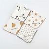 Baby Towel Soft Teething Bib Cute Print Burping Cloths Cotton Handkerchief Sweat Wipe Cloth Newborn Bath Towel Facecloth