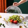 Household Tea Cups, Water Cups, Plastic Tea Trays Nordic Fruit Plate Commercial Storage Tray PET Light Luxury Circular Tray