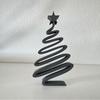 Christmas Tree Ornaments 3D Printed Spiral Christmas Tree Figurine Hoiliday Tabletop Decoration for Winter Mantel Shelf