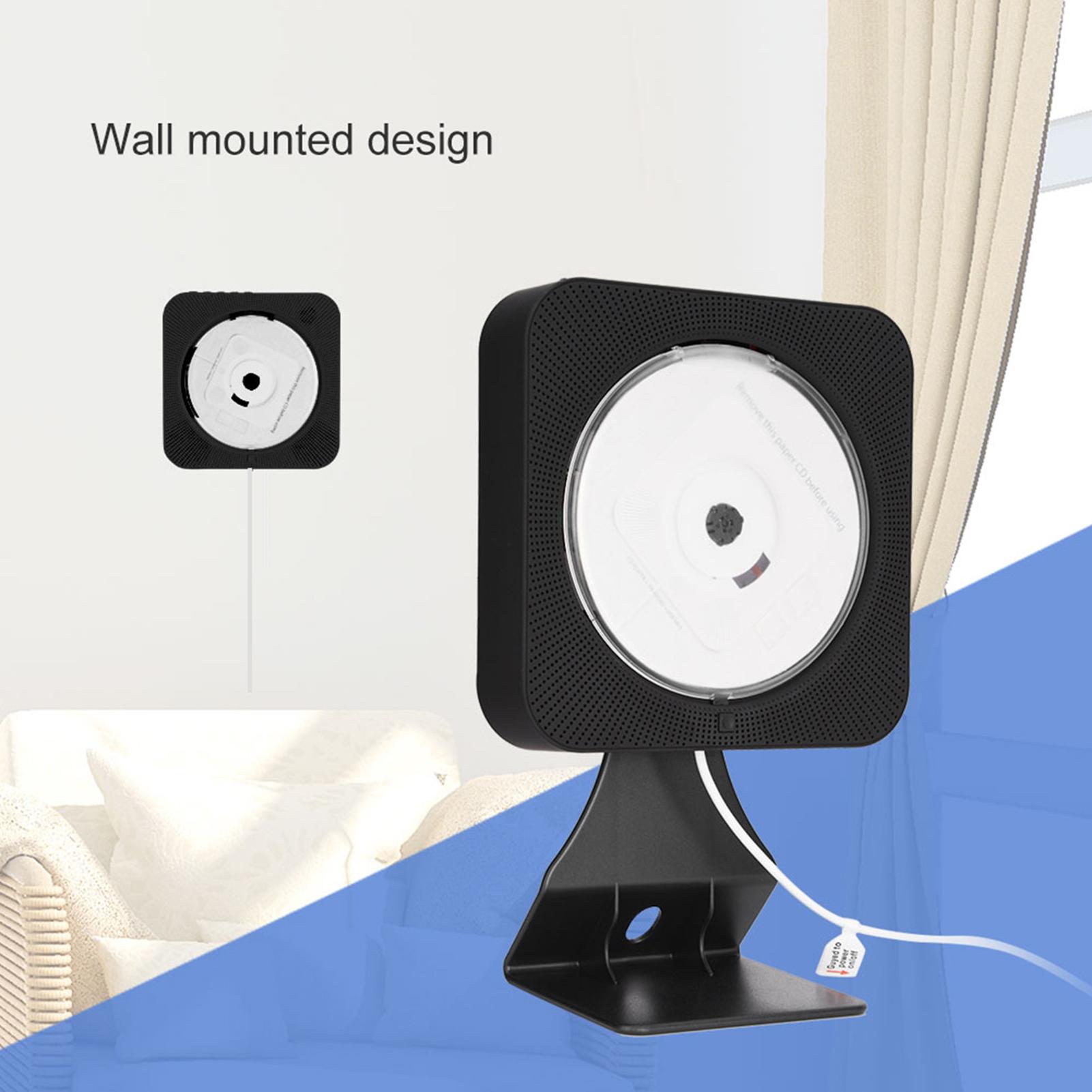 

Новый настенный Bluetooth DVD CD-плеер с динамиком и пультом дистанционного управления (черный ) EU Plug чёрный