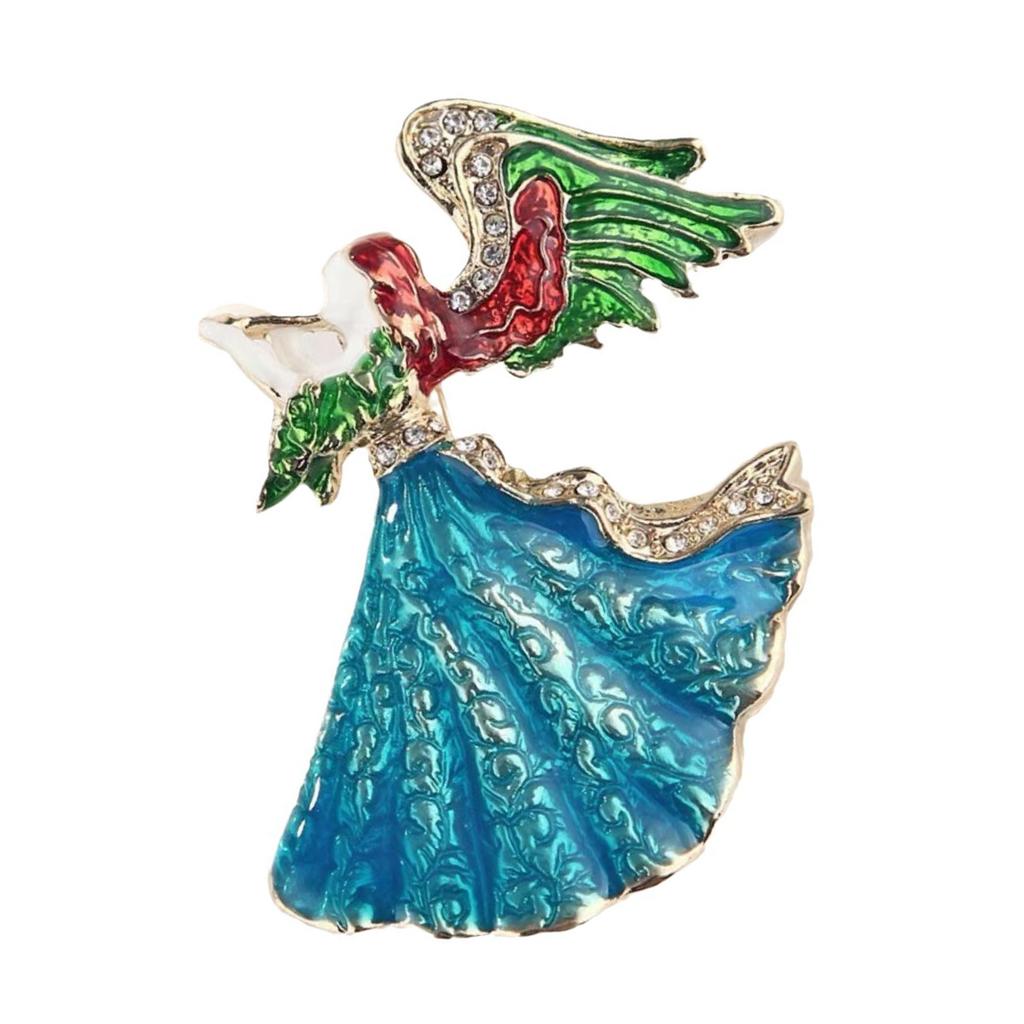 Delicate Rhinestones Brooch Party Dress Pin Unique Angel Brooch Suitable for Women Adding a Touch To Dresses and Suits