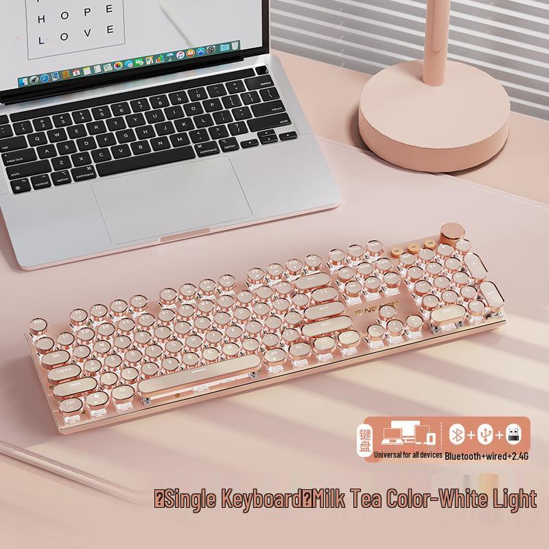 Pioneer V20 Bluetooth Mechanical Keyboard & Mouse - Punk Girl Office Edition.