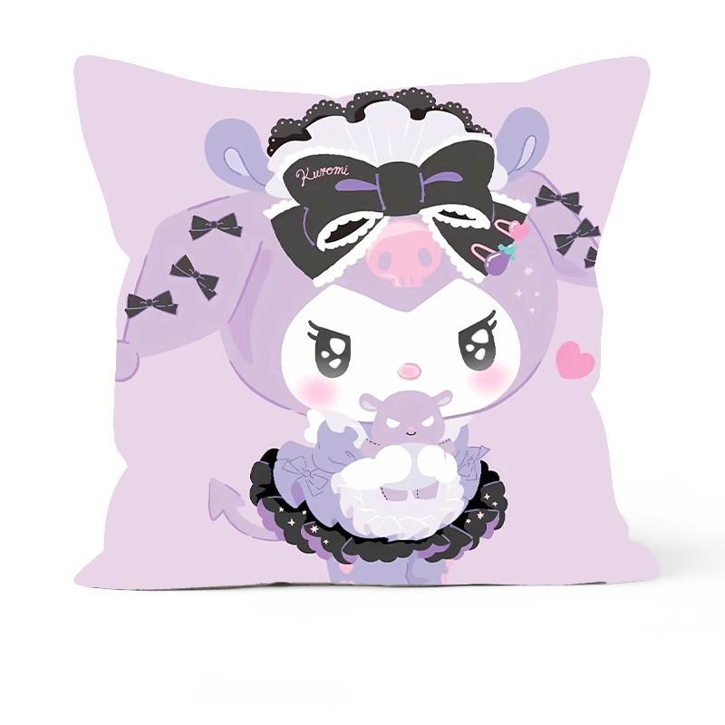 1PC New Sanrio Kuromi Double sided Printed Pillow Cover for Sofa Bedhead Cushion Cover Childrens Gift Anime Cartoon