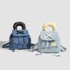 2025 Trendy Women's Denim Color Block Backpack - College Style Handbag & Shoulder Bag