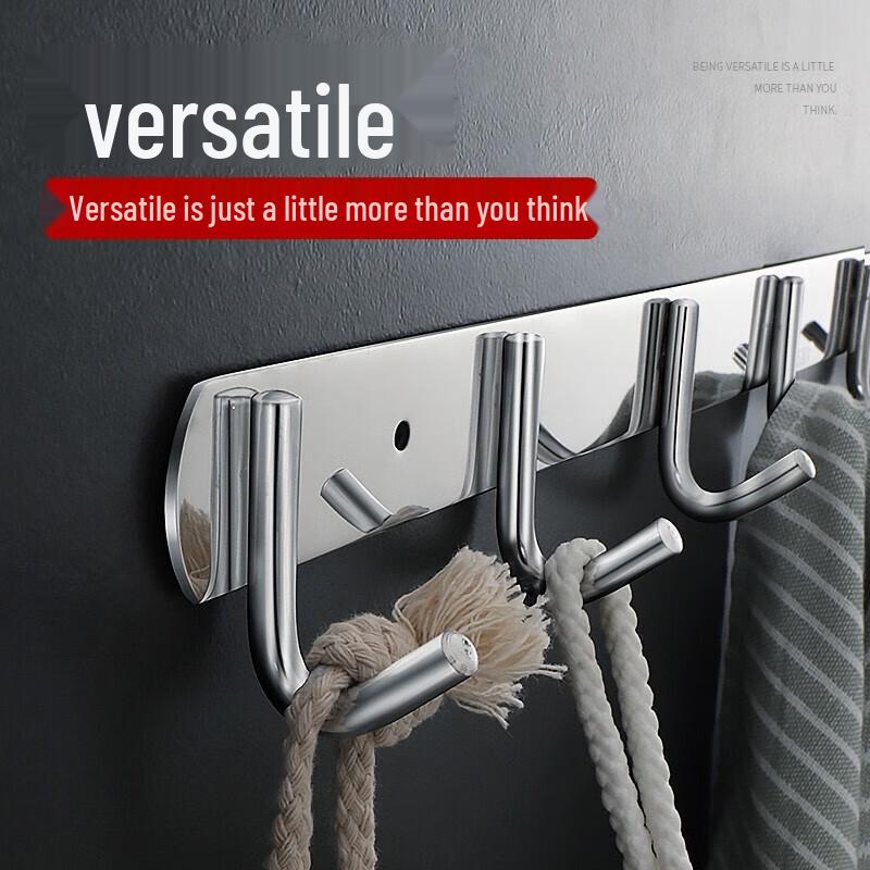 304 Stainless Steel 5-Hook Bathroom Rack
