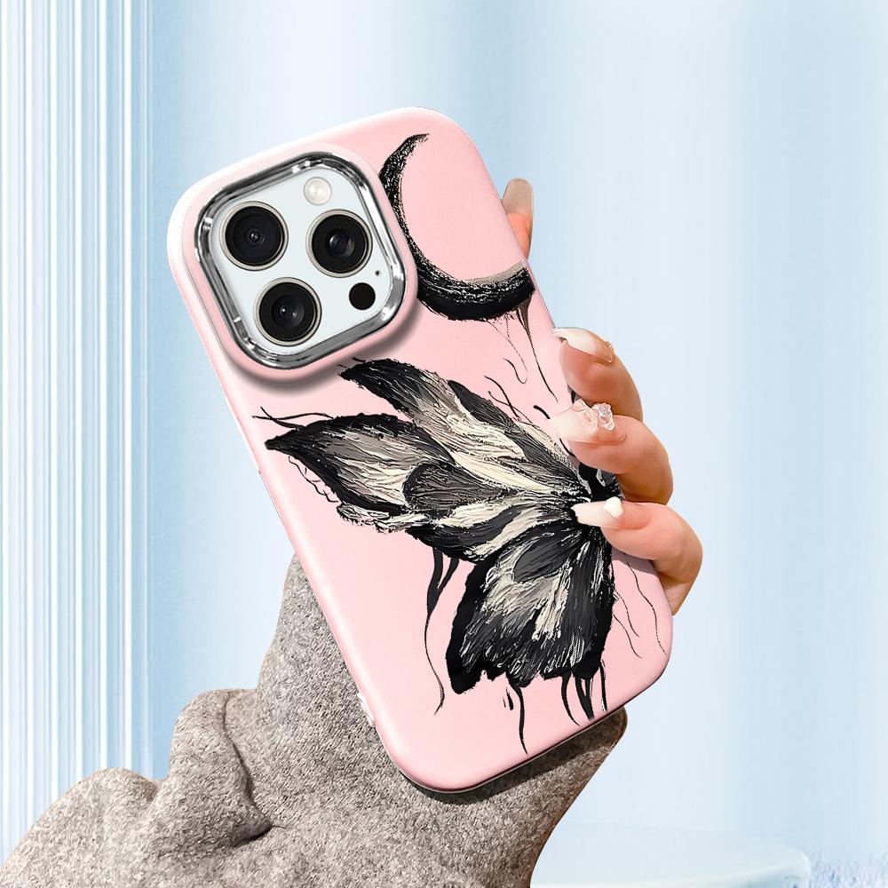 Pro iPhone 15 14 13 11ProMax 14 15 16 Samsung S25 S24 S23 S22 Redmi 10 13 14C Kreslená Černá Kočka Stříbrný Okraj Měkké Tekuté Silikonové Ochranné Pouzdro