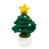 Creative Handmade Crochet Wool Christmas Tree Potted Fashion Knitted Simulated Plant Desktop Ornament Home Decor Christmas Gifts