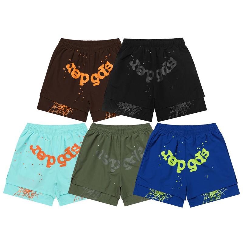 Mens Cotton Short Pants With Embroidered Loose Fit Casual Shorts Outdoor Wear
