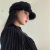 Cool Black Lace Beret Caps Millennium Outdoor Sun Hat Fashion Y2K Hat Girl  For Adult