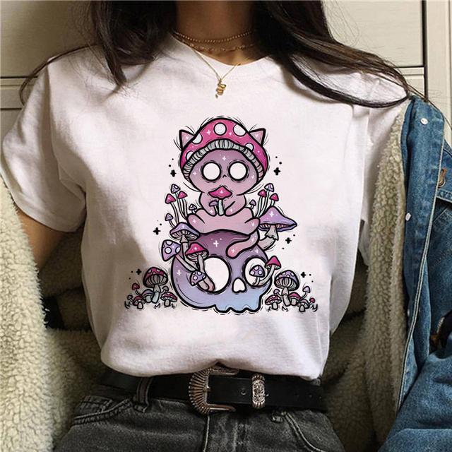Tricou Harajuku Horror Psychedelic Satan Tricou Punk Tricou Demon Grim Death