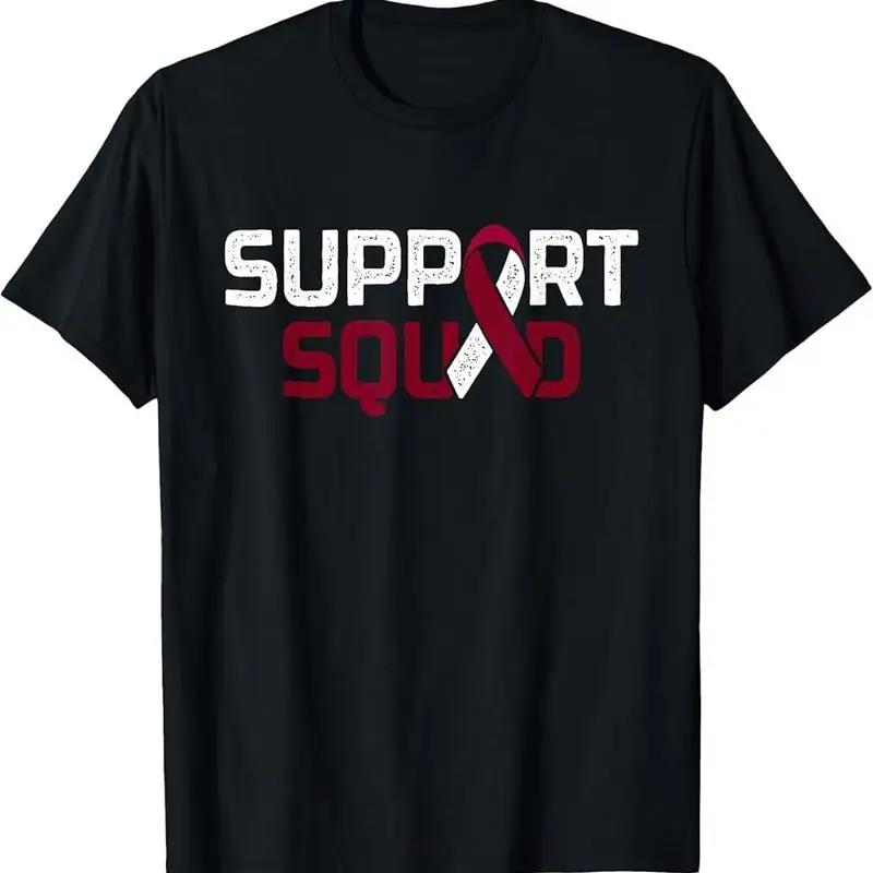 

Support Squad Throat Oral Head Neck Cancer Awareness T Shirt 5XL різнокольоровий