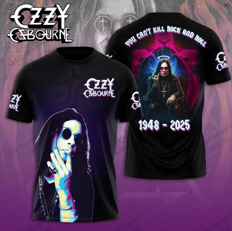 New Rock Band Ozzy Osbourne 3d Print T-shirt Men Women Fashion Plus Size Street Vintage Tops Tees Harajuku Short Sleeve Tshirt