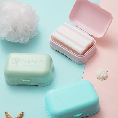 Bathroom No-drilling, Travel with Lid, Fat Soap Box, Portable Soap Box for Student Dormitories, Soap Box with Lid