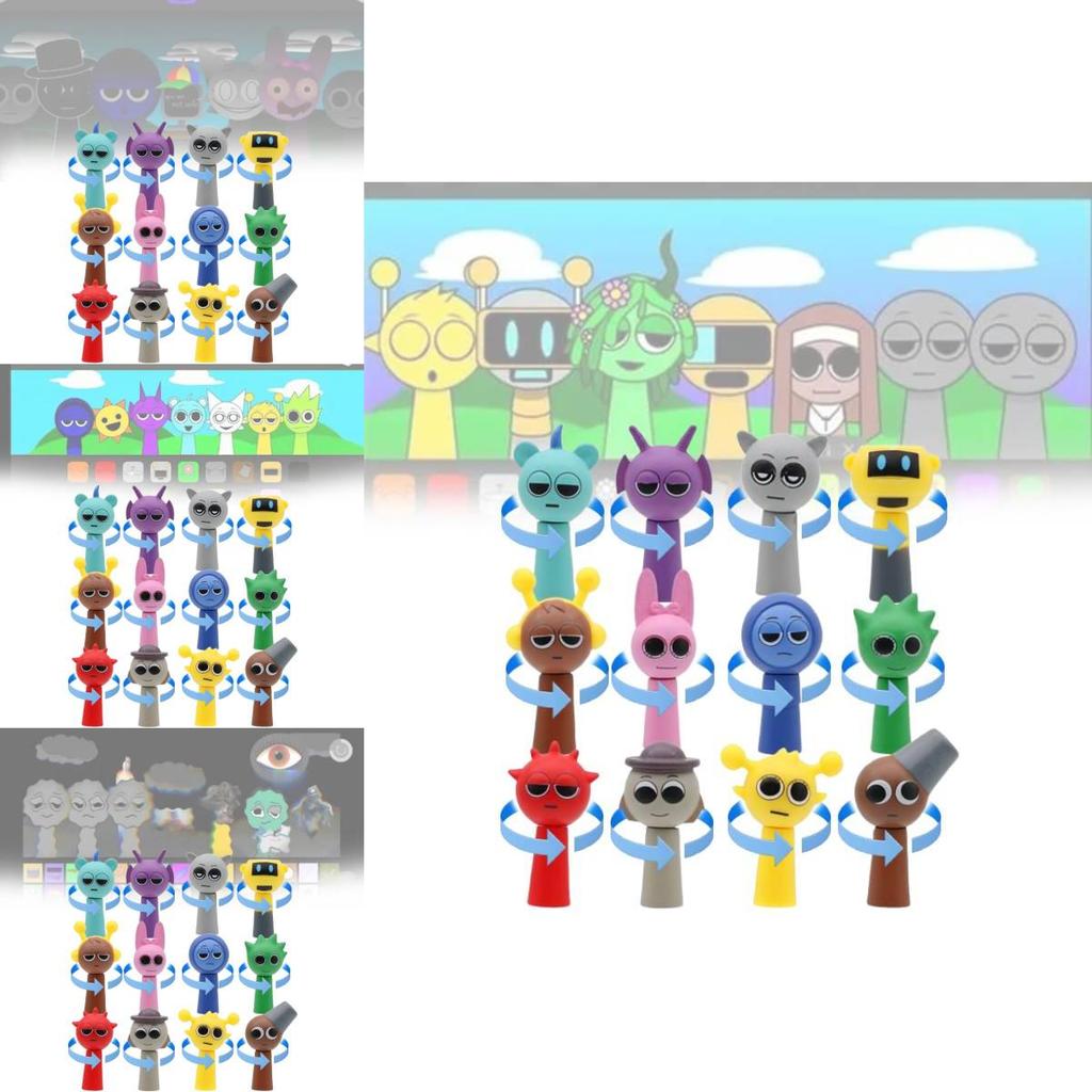 Premium Pvc Sprunki Rhythm Box Collectible Figures For Vibrant Desktop Dcor And Games