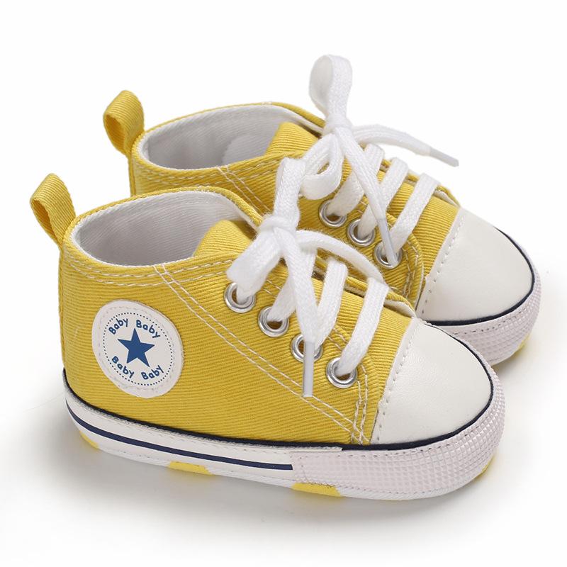 Soft Sole Star Canvas Baby Shoes, Spring/Autumn Style, for 0-1 Year Old