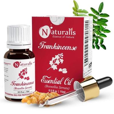 Naturalis Frankincense Oil - Pure and Undiluted Frankincense Essential Oil for Skin Tightening, Fine Lines, and Aromatherapy Benefits - 15ml