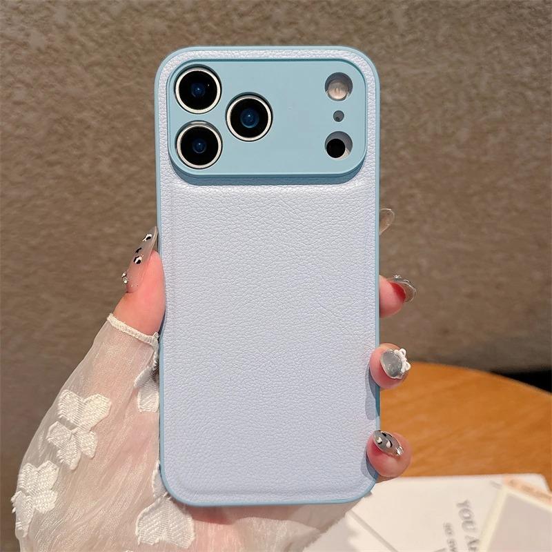 

Fashion Lychee Pattern Leather Case For iPhone 17 16 15 14 13 Pro Max 16Pro 17Pro Cases Shockproof Cover For iPhone17 Pro Max For iPhone 17Pro Max