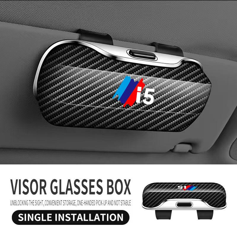 Alcantara suede Car Glasses Case Storage Box Sunglasses Holder Auto Accessories For For BMW 1 2 3 5 7Series GT X1 X2 X3 X5 i3 i5