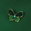High-end Emerald Brooch, Exquisite and Elegant Green Butterfly, Cute Brooch, Fashionable and Versatile Brooch
