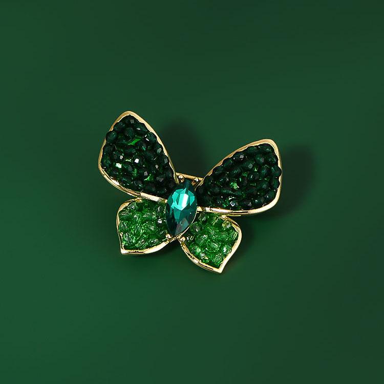 High-end Emerald Brooch, Exquisite and Elegant Green Butterfly, Cute Brooch, Fashionable and Versatile Brooch