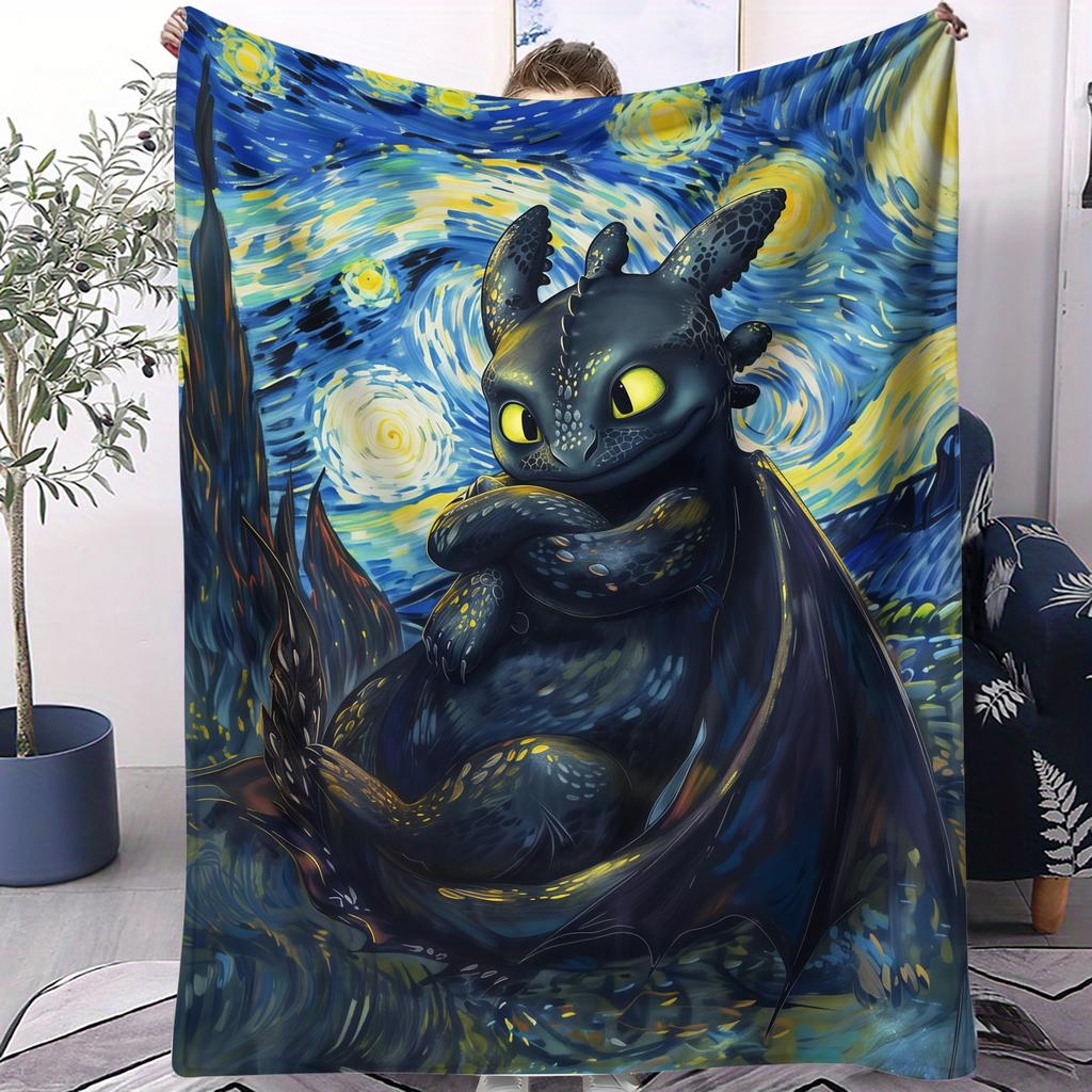 Top Rated How To Train Your Dragon Small Cover Blanket Bed Sheet All Season Soft Lightweight For Bed Dorm Sofa Camping Decor