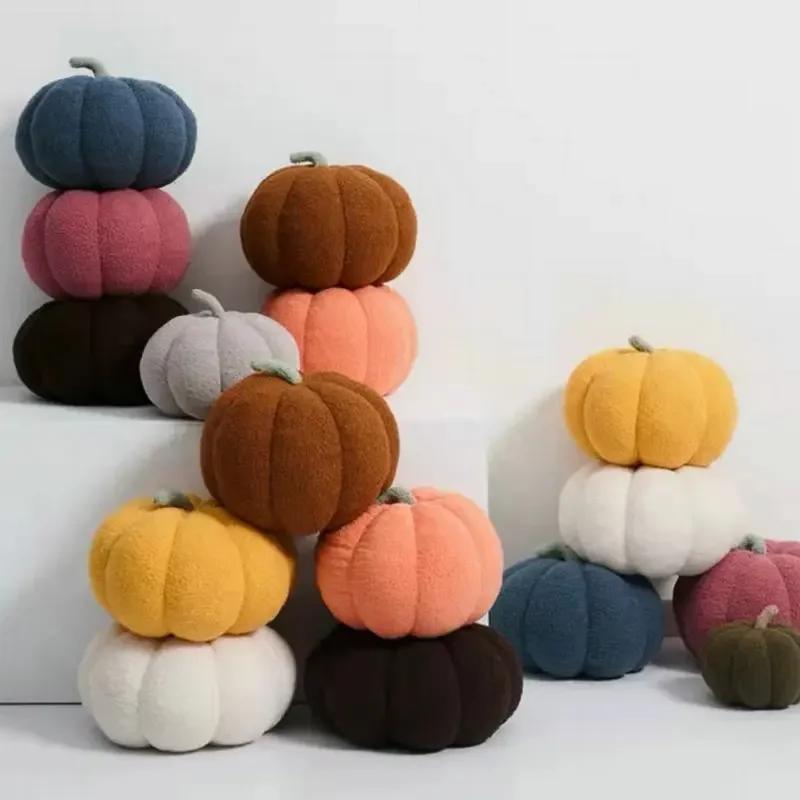 Cute Pumpkin Plush Toy Halloween Decorative Stuffed Creative Cushion Couch Sleeping Pillow Soft Comfortable Kids Baby Gift