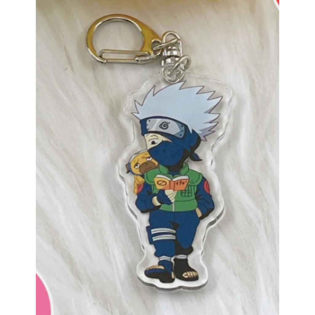 Anime Naruto Acrylic Keychain Accessaries Uzumaki Naruto Cartoon Keyring