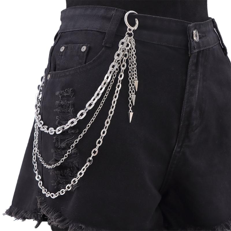 Pants Chain Punk Jeans Chain Wallet Jewelry Unisex Trousers Ornament Aesthetic Metal Chain for Party/Daily Wear