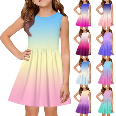 Sommer-Prinzessinnenkleid für Mädchen - A-Linien-Weste mit eingesetztem Rock