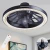 2-in-1 Ceiling Fan with LED Light Remote Control Dimmable Smart Fan Light for Bedroom Living Room Kitchen