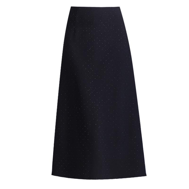 2026 Spring Starry Sky High-Waisted A-Line Midi Skirt for Women