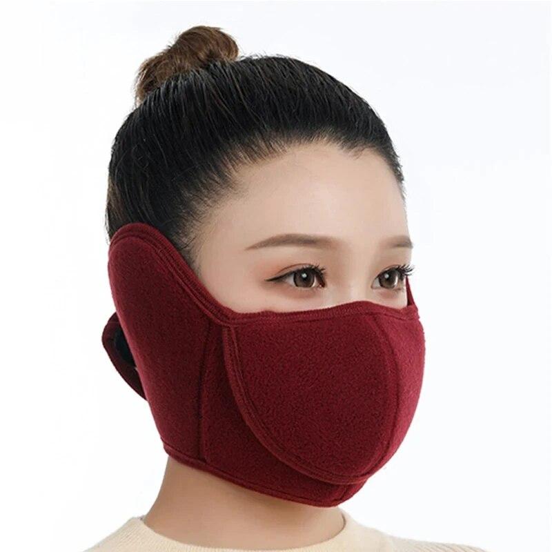 Zimní poloobličejová maska Cyklistika Camping Lyžařská maska Teplá maska Polar Fleece Otevřená prodyšná maska Větruodolný oteplovač krku