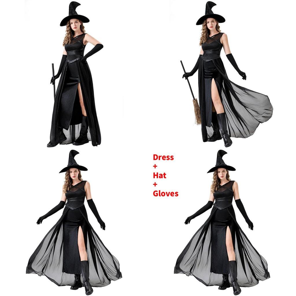 Halloween Wiccan Attire For Women With Stage Ready Polyester Fabric For Costume Party Night