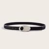 Girl Glittered Waist Belt Street Dance Jeans Belt Decorative Round Buckle