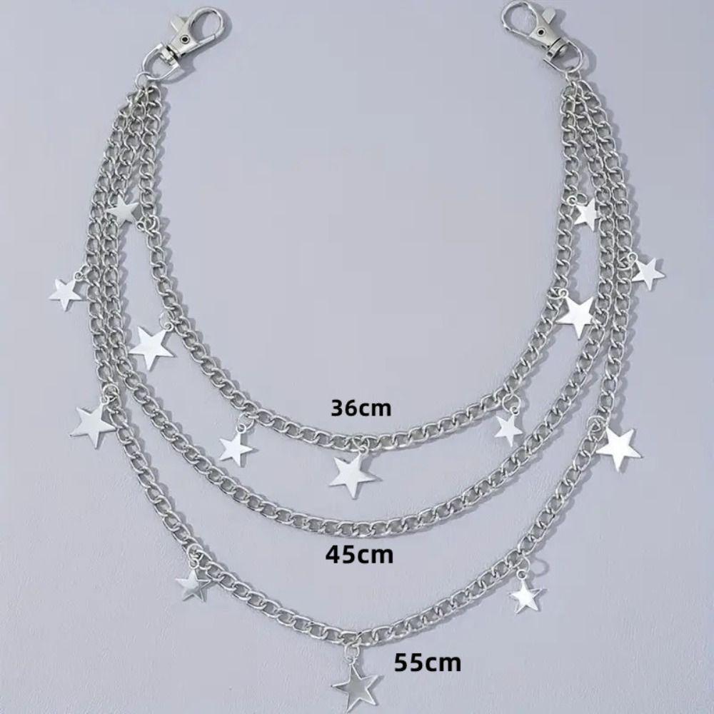 Punk Jeans Pannts Chain Belts Hip-hop Waist Link Hanging Chain Metal Pants Chain  Jeans Trousers