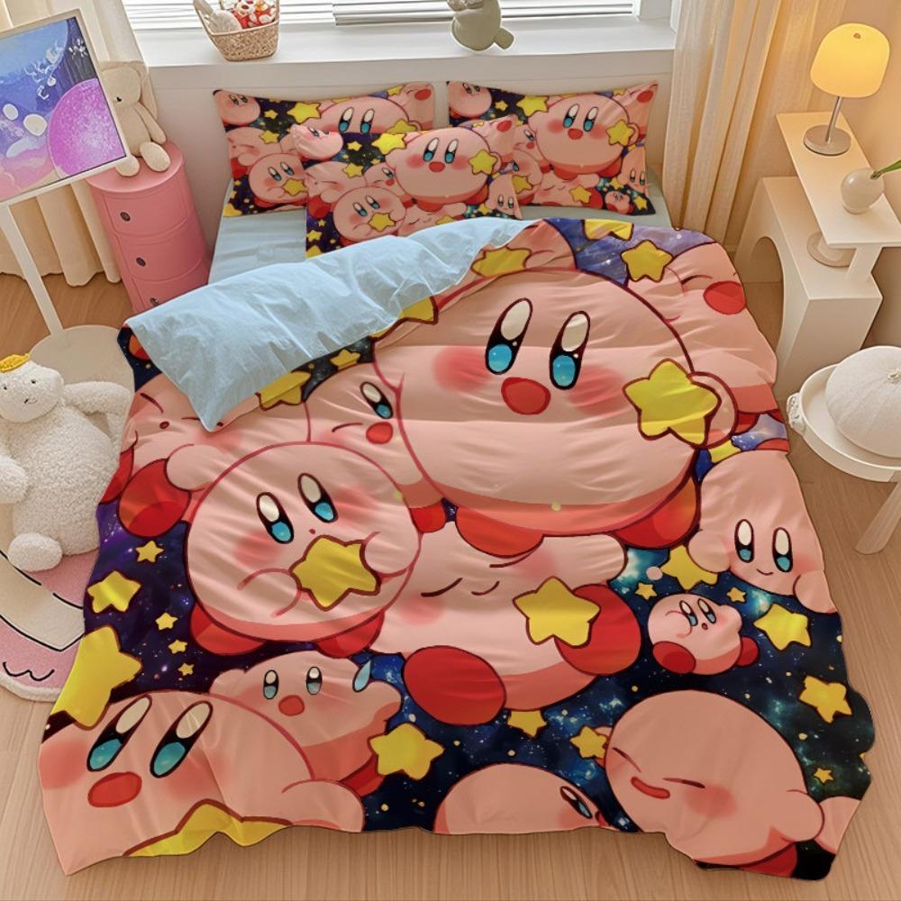 Pink Star Game Duvet Cover pillowcase Bedding Bedroom Decoration Children Gift adult Single Double bed Large SizeZip Duvet Cover