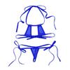Damski Siateczkowy Zestaw Bikini na Ramiączkach Przezroczysty Design Mikro Trójkątne Stroje Kąpielowe Do Noszenia na Plaży Basenie
