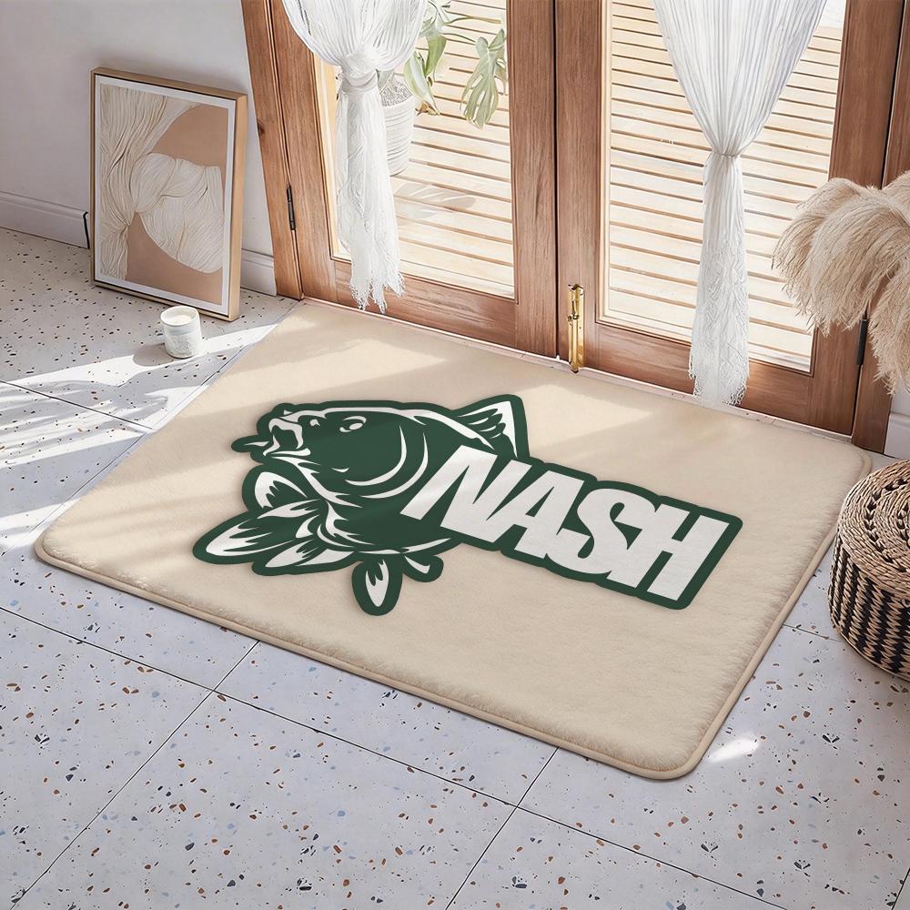 Brand N Nash Fishing Floor Mat Eco Flannel Doormat Non Slip Odorless Indoor Floor Rug Soft Short Plush Home Mat