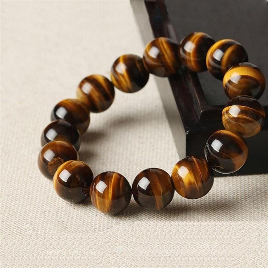 Nieuwe Hete Verkoop Hoge Kwaliteit Klassiek 10 mm Tijgeroog Steen Kralen Elastisch Natuursteen Armband Cadeau voor Vrouwen en Mannen